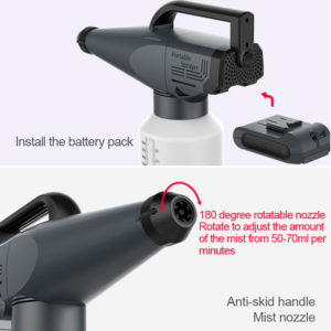 Electrostatic ULV Handheld  Portable Cordless Sprayer
